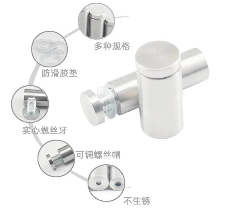 

9pcs Stainless Steel Wall Mount Standoffs Holders Screws Mounting Hardware for Acrylic Board and Sign Display standoff standoff