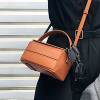 womens fashion simple first layer cowhide 2022 new leather womens bag suction buckle single shoulder messenger pillow bag