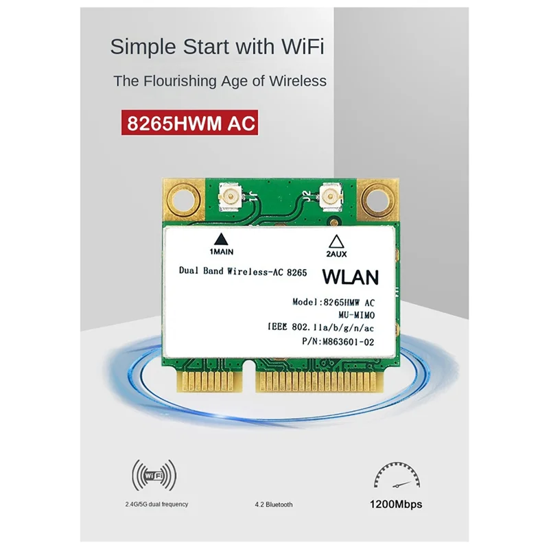 1200M Wi-Fi беспроводная локальная сеть двухдиапазонный 2 4G 5 ГГц Bluetooth 4 гигабитный
