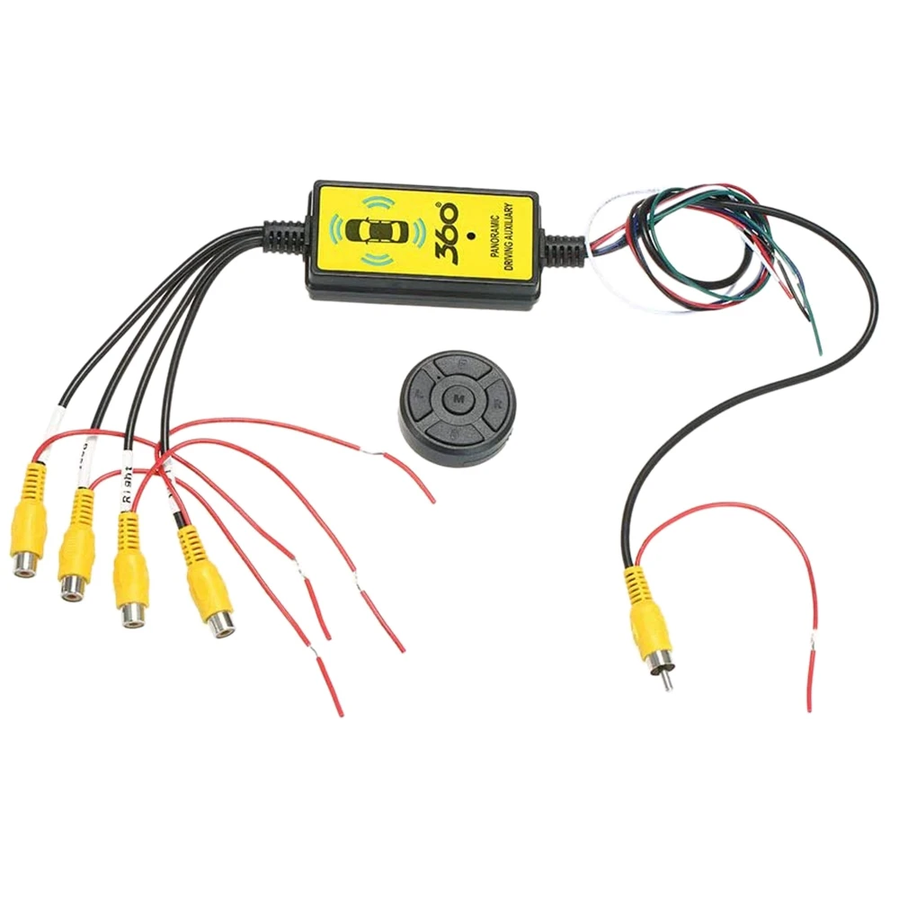 4To1 Автомобильная панорамная камера 360 видеопереключатель заднего вида для