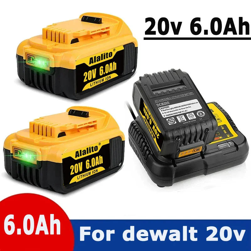 Оригинальный литиевый сменный аккумулятор DCB200 20 в 6000 мАч для Dewalt 18 DCB184 DCB182 DCB180 DCB181