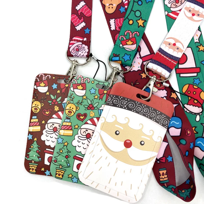 

Рождественская серия искусство мультфильм аниме модные ремешки автобус ID Имя держатель для карт аксессуары украшения детские подарки