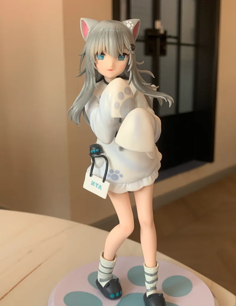 Фото Kawaii Nachoneko модель игрушки мультяшная фигурка кошка украшение для комнаты милая коллекция игрушек детские новогодние подарки №1
