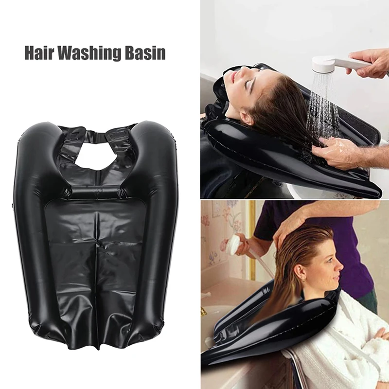 

1PC PVC Inflatable Shampoo Basin Portable Shampoo Pad Quickly Inflate Deflate Hair Washing Basin For Pregnant Women Elderly