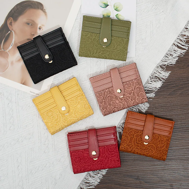 

2022 New Women's Short Wallet Buckle Embroidery Large Capacity Fashion Versatile Coin Purse Trendy Fashion Money Clip