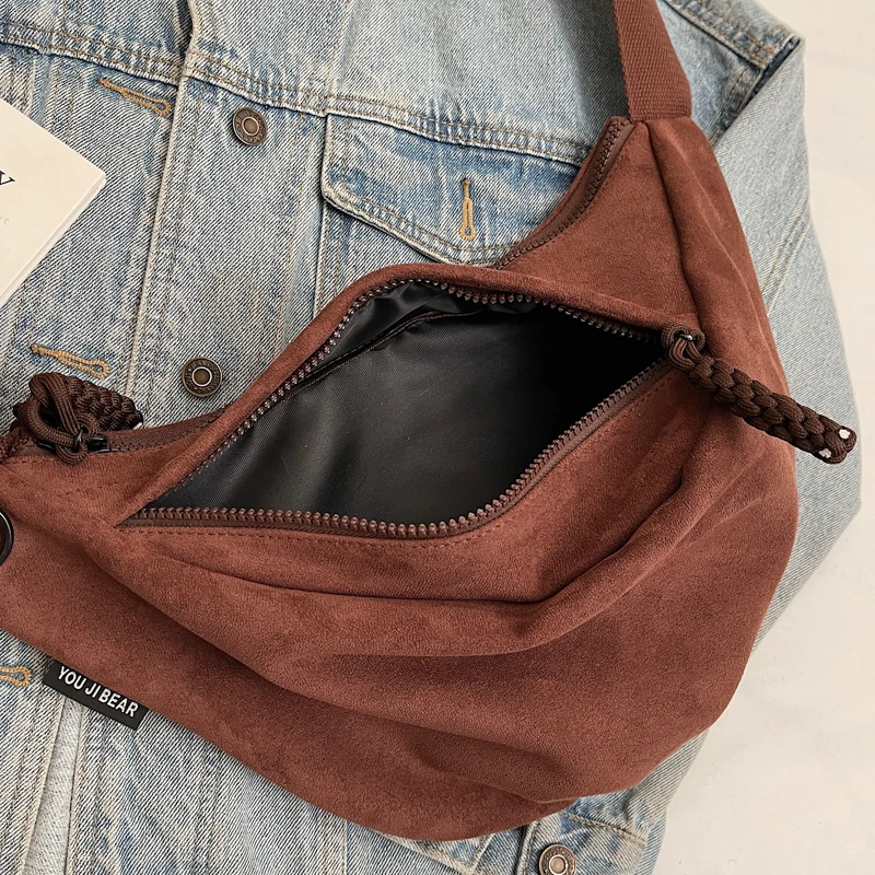 Сумка в форме полумесяца для женщин сумка через плечо с регулируемым ремешком