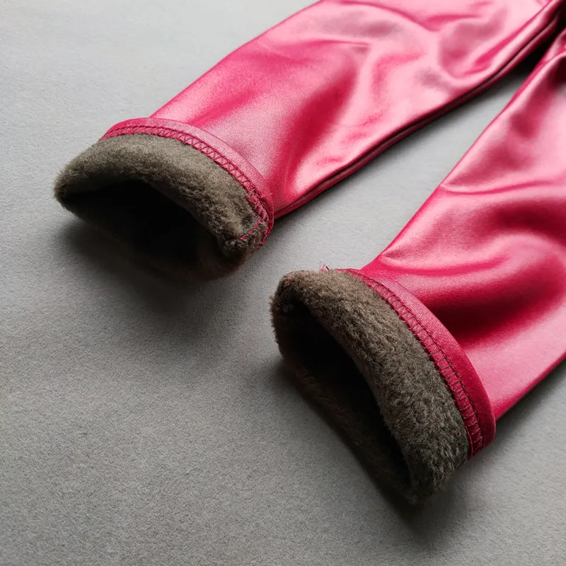 Faux PU Leather Autumn Winter Kids Baby Leggings for Girls Boys Thicken Warm Pants Children's Clothes