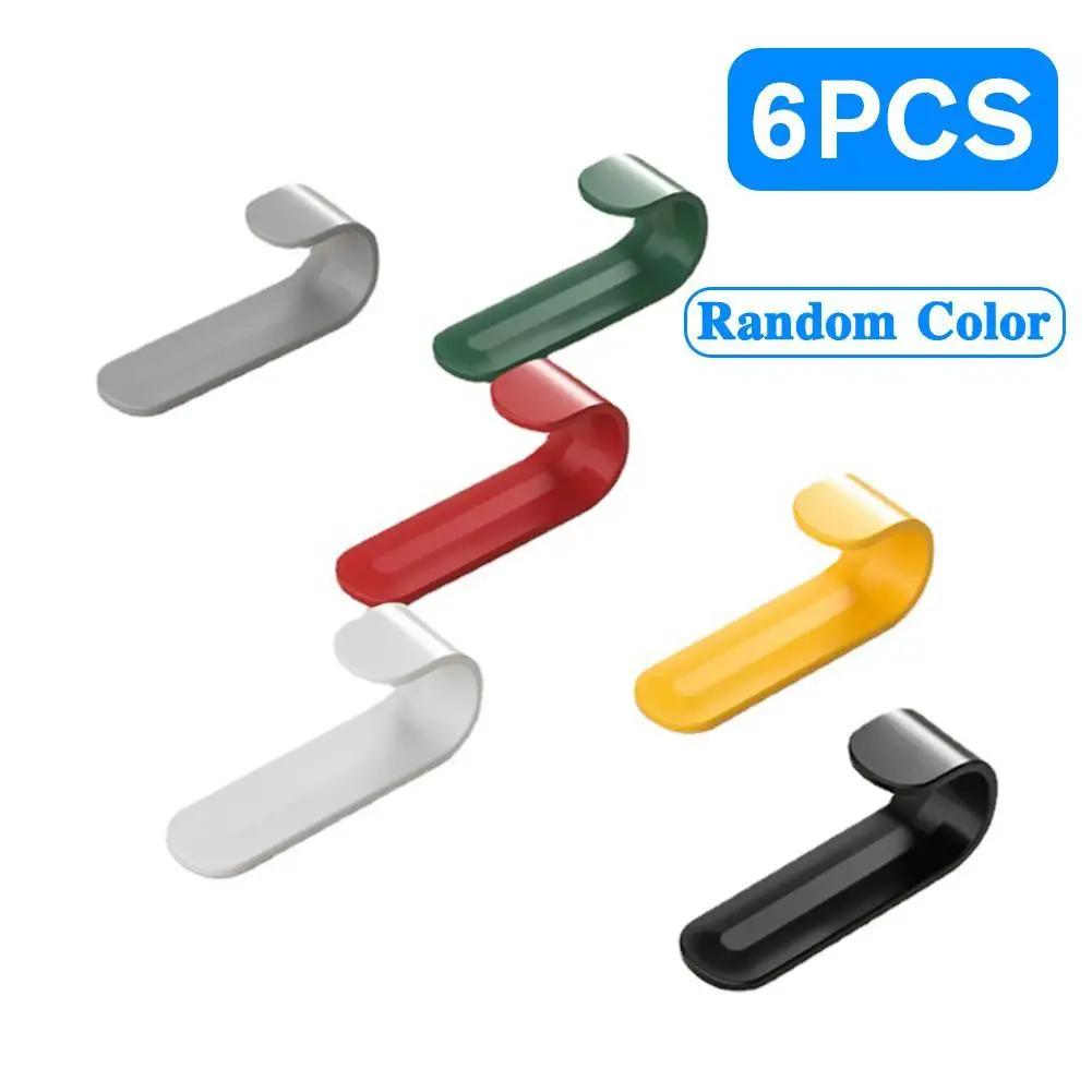 

6PCS J-shaped Multi-purpose Wall Organizer Hook Behind-door Key Bathroom Robe Towel Holder Rack Kitchen Hardware Shelf Hook