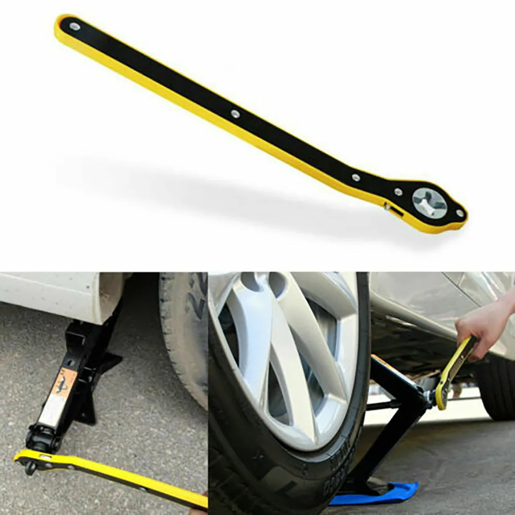 

Car Tire Wheel Lug Wrench Handle Scissor Jack Garage Ratchet Wrench Car Labor-saving Jack Ratchet Wrench Labor Saver Wrench Car