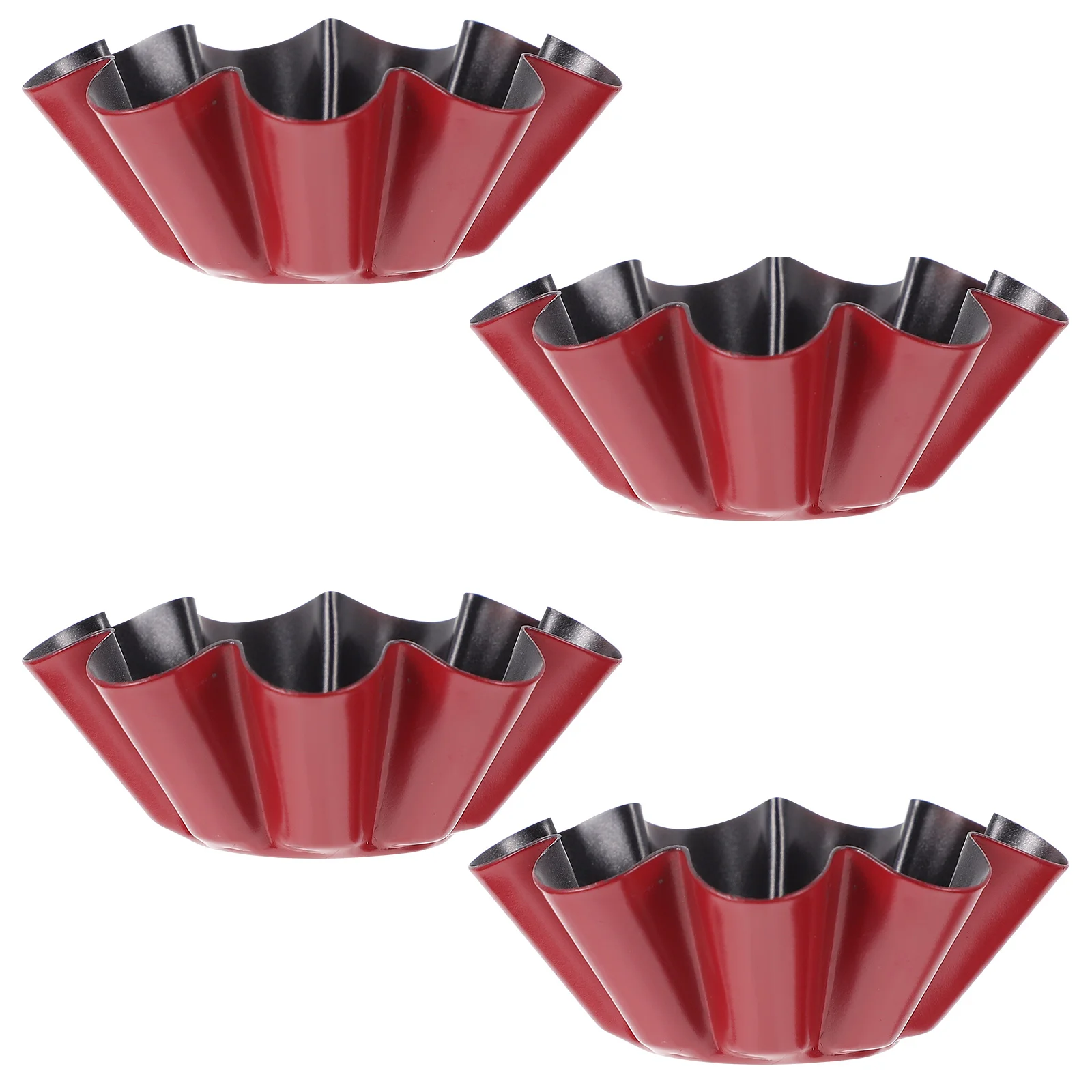 4 шт. рифленый бриош в форме оловянного цветка форма для яичного пирога формы