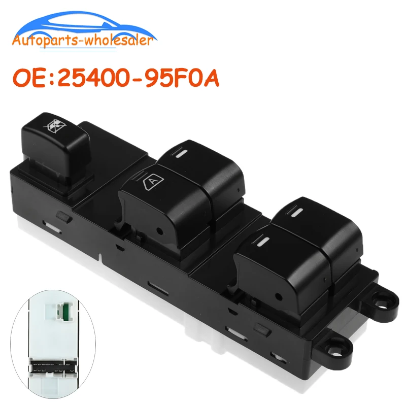

New 25400-95F0A 2540095F0A For Nissan Sunny Almera Power Master Window Switch Front Left Car Accessories