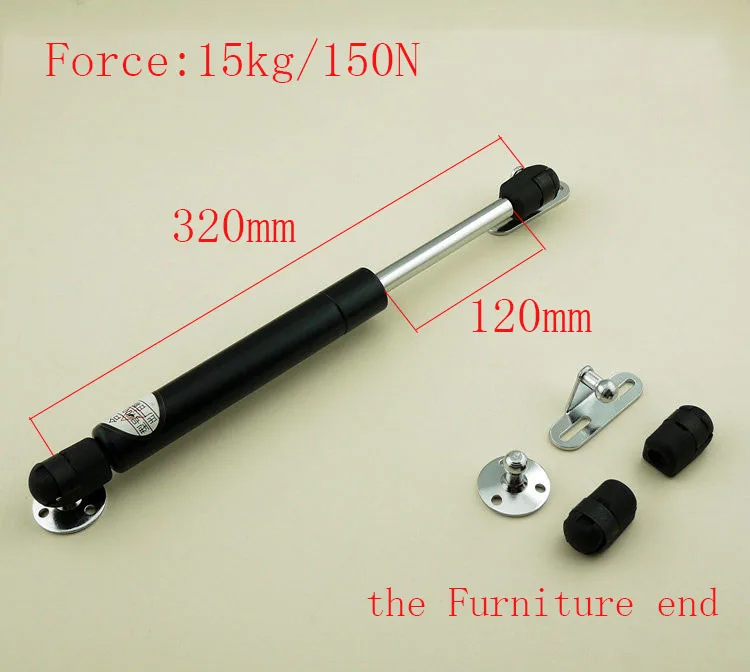 

Free shipping 320mm central distance, 120 mm stroke, pneumatic Auto Gas Spring, Lift Prop Gas Spring Damper the Furniture end