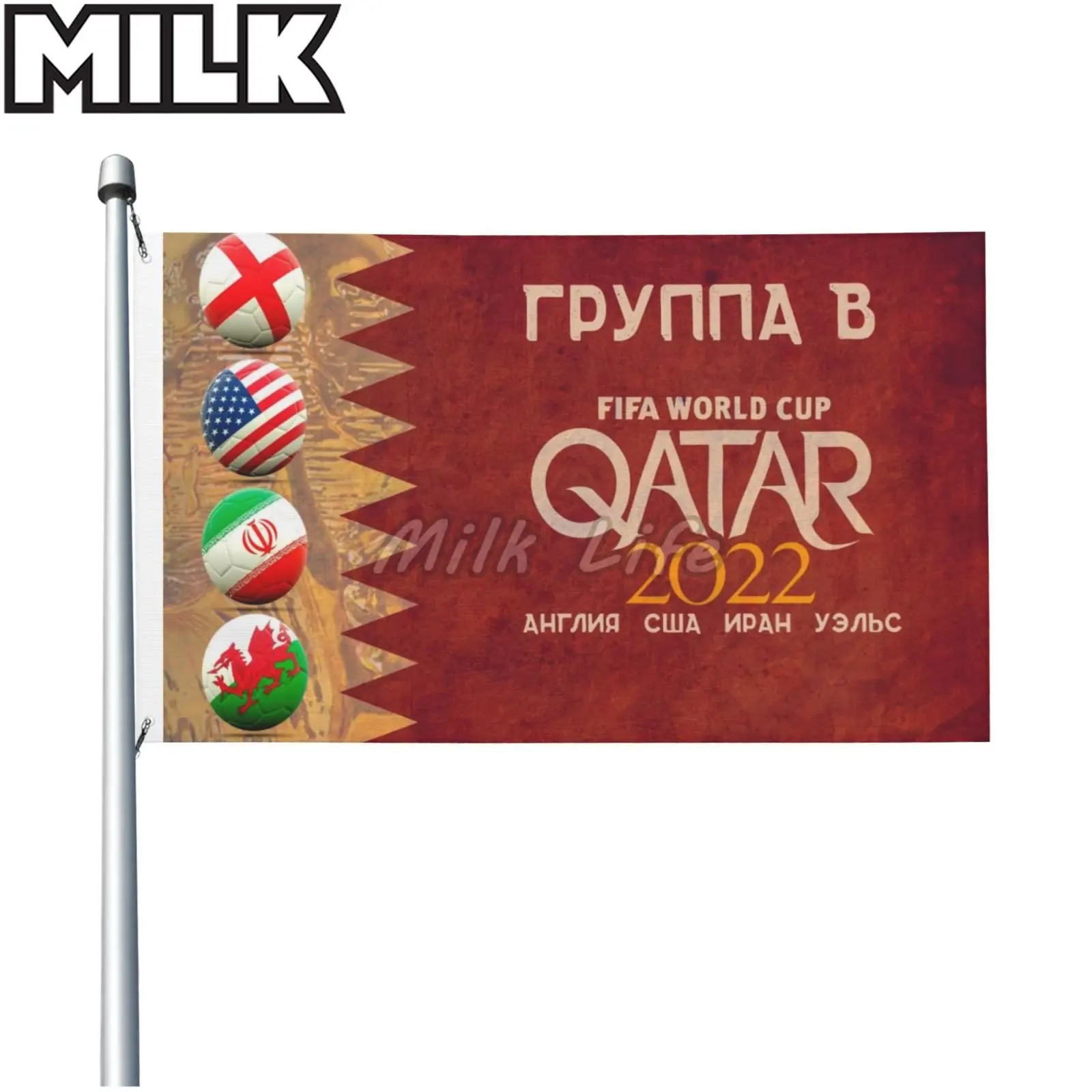 

Double-sided Qatar 2022 World The Cup Flags All Countries Custom Size Nation Banner 32 Teams Football Game for Party Decoration