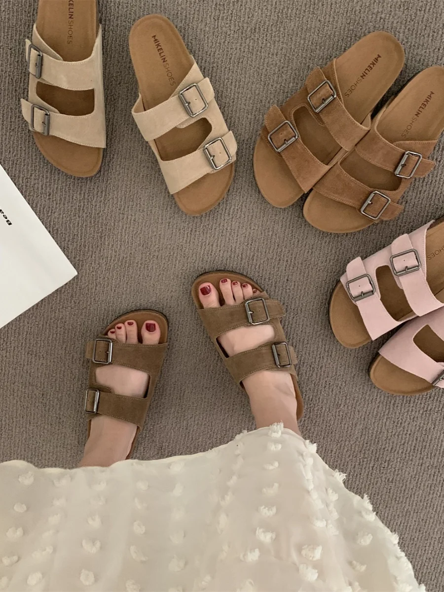 

Мюли женские из флока, шлепанцы на плоской подошве, роскошные модные туфли из ткани и резины, римские Ретро мюли, 2023 F, 2023