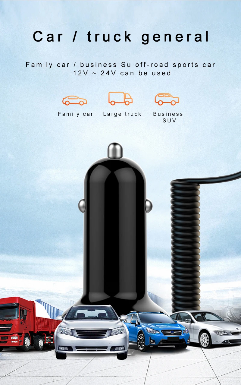 

New dual usb car charger 18W fast charge car charger For android iphone USB charger Car Charger For iphone Samsung Xiaomi