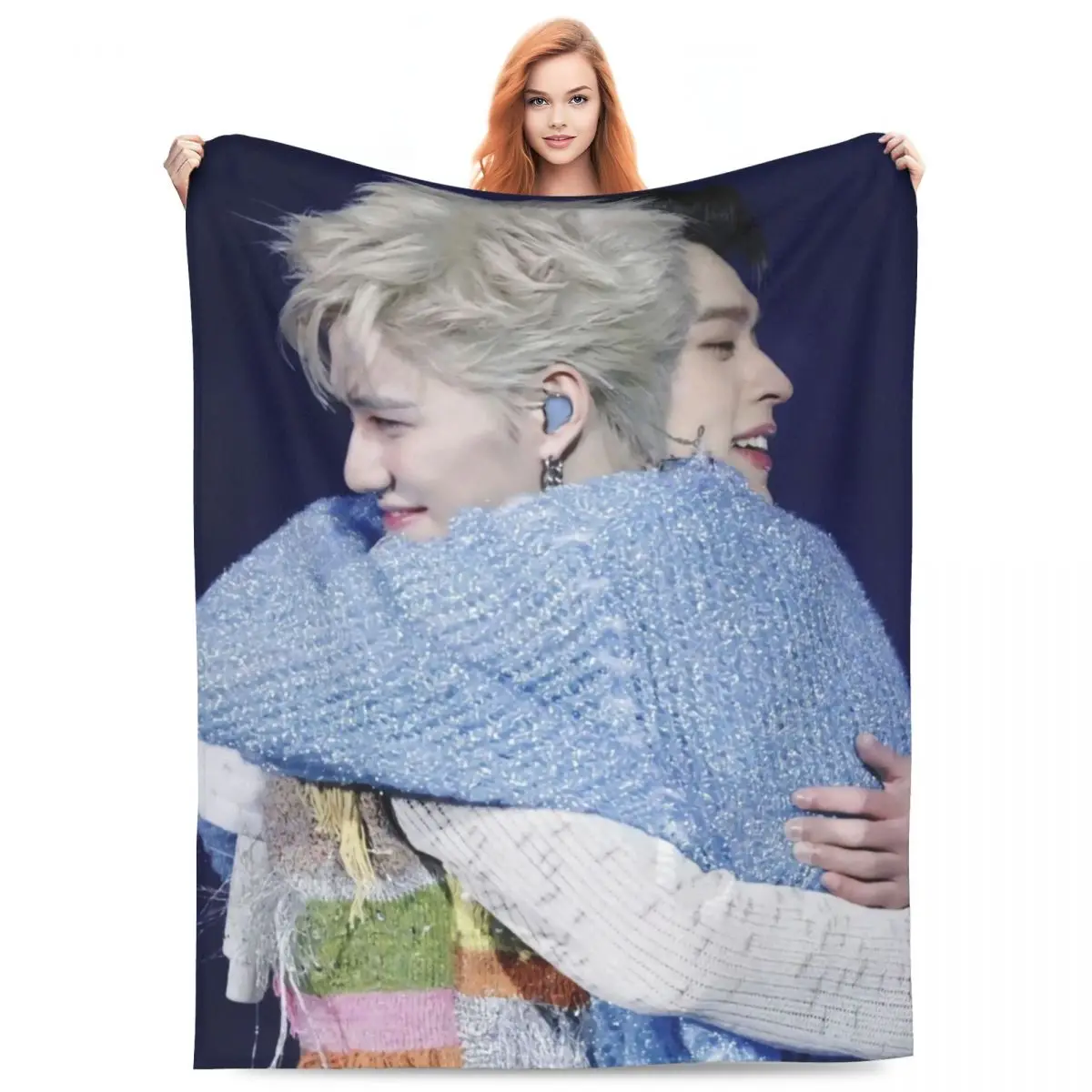 BKPP одеяло из полипропилена на клетовой основе с защитой от пиллинга мягкое