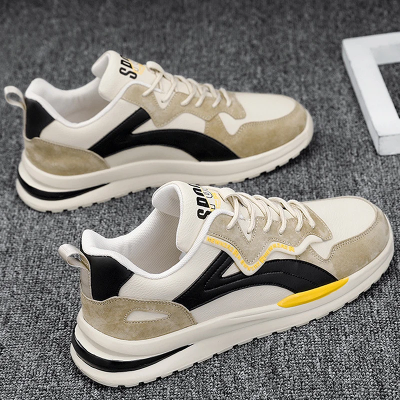 2023 Men Shoes New Flat Breathable Fashion Lace Up Sneakers Male Comfort Sport Outdoor Running Shoes Zapatillas Hombre