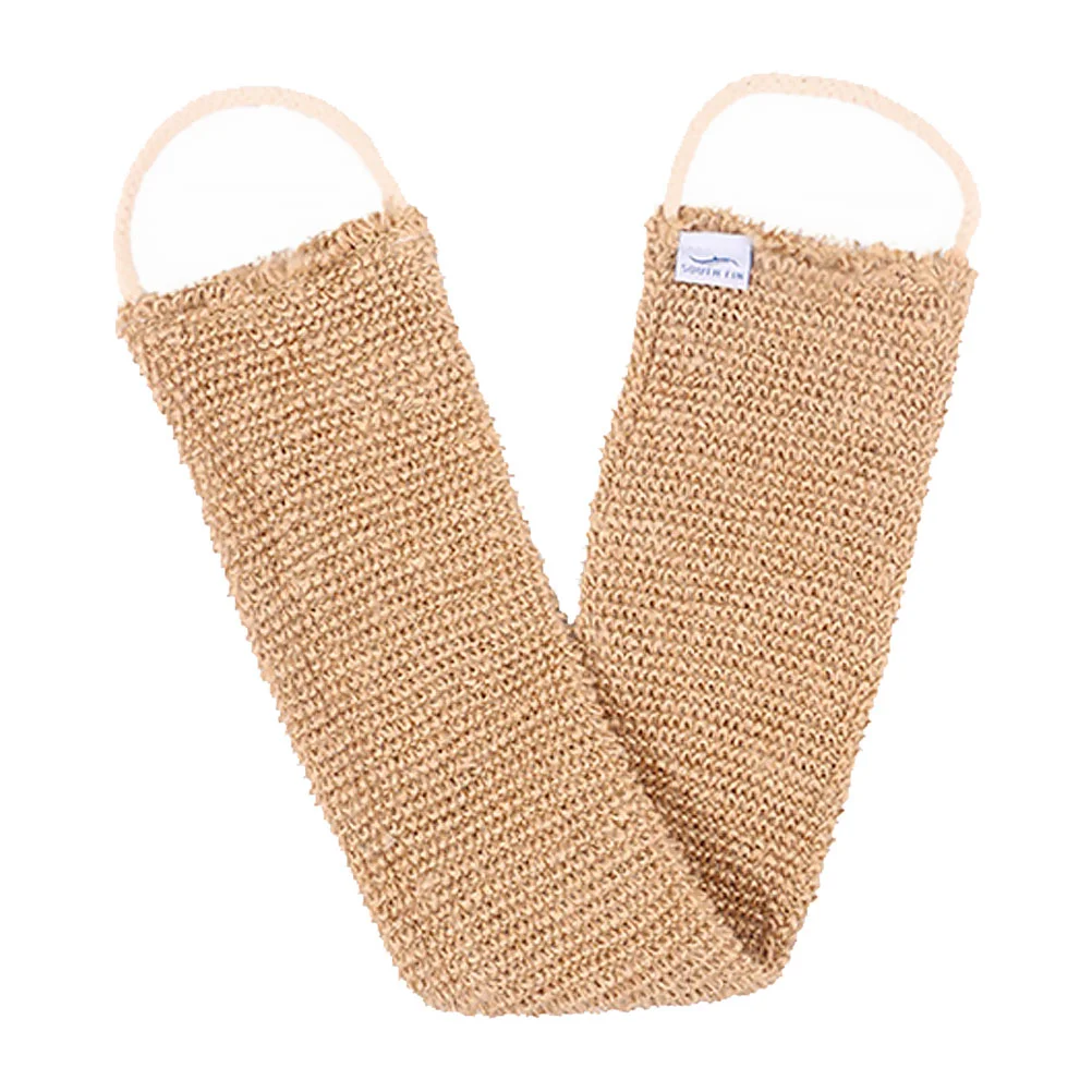 

Sand Mitt Bath Bar Exfoliating Back Scrubber Supply Depth 66x8cm Brown Ramie Exfoliator