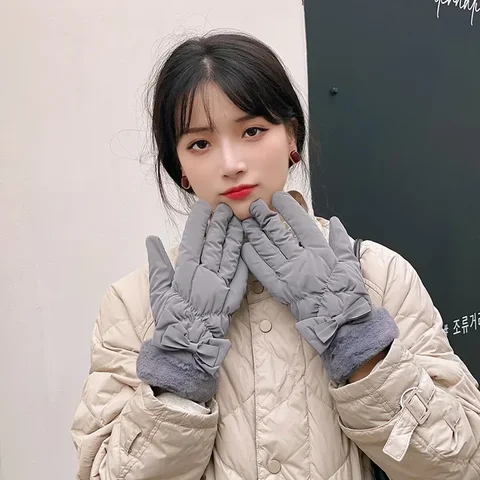 Новые зимние перчатки женские для езды на велосипеде термофлисовые морозостойкие ветрозащитные велосипедные теплые варежки для бега на открытом воздухе