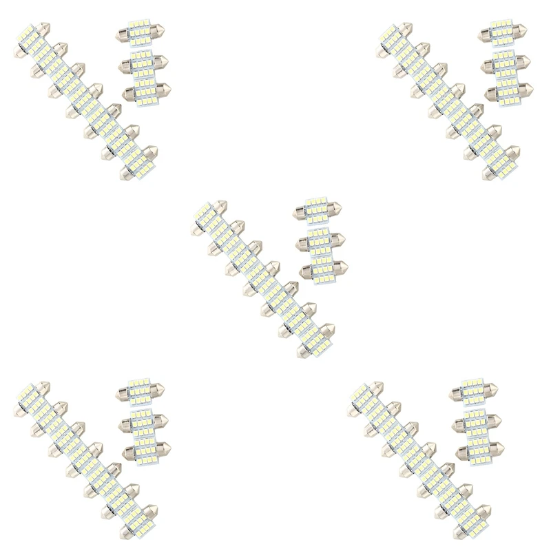 

50 X White 12 SMD LED Festoon Interior Dome Bulb Light 31Mm