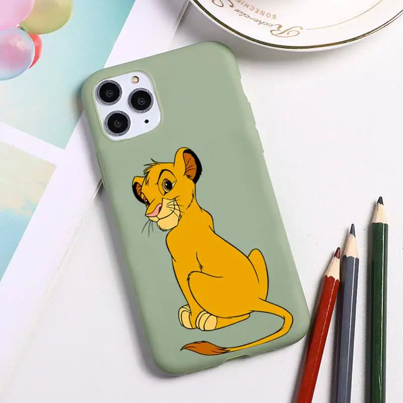 Телефонный чехол Hakuna Matata с симбой Король Лев для iphone 13 12 11 Pro Max Mini XS 8 7 6 6S Plus X SE20 XR