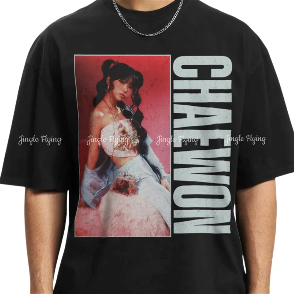 Футболка Chaewon винтажная Женская футболка из тяжелого хлопка подарок для женщины