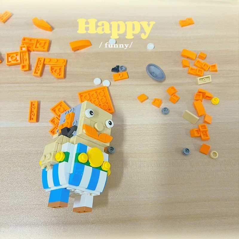 Аксессуары в стиле аниме Obelixed Brickheadz строительные блоки фигурки с квадратной