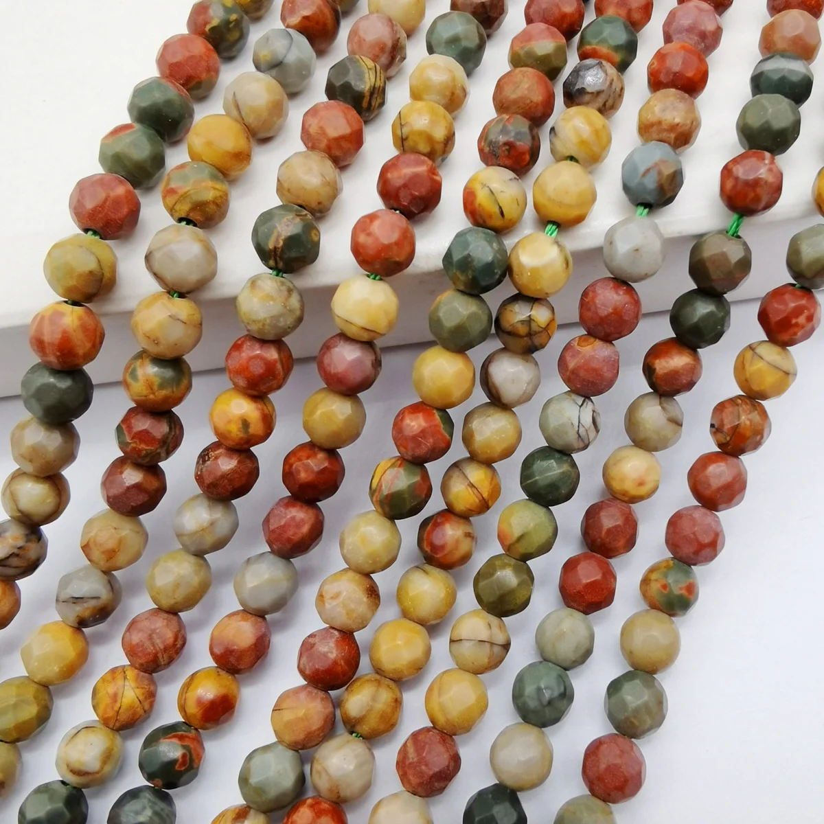 Камень Пикассо 4 мм граненые бусины нитка 15 дюймов изготовление ювелирных