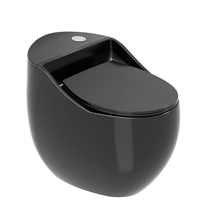 

Modern Simple Black Bathroom Ceramic Wash down One Piece WC p-trap/s-trap Color Toilet Bowl
