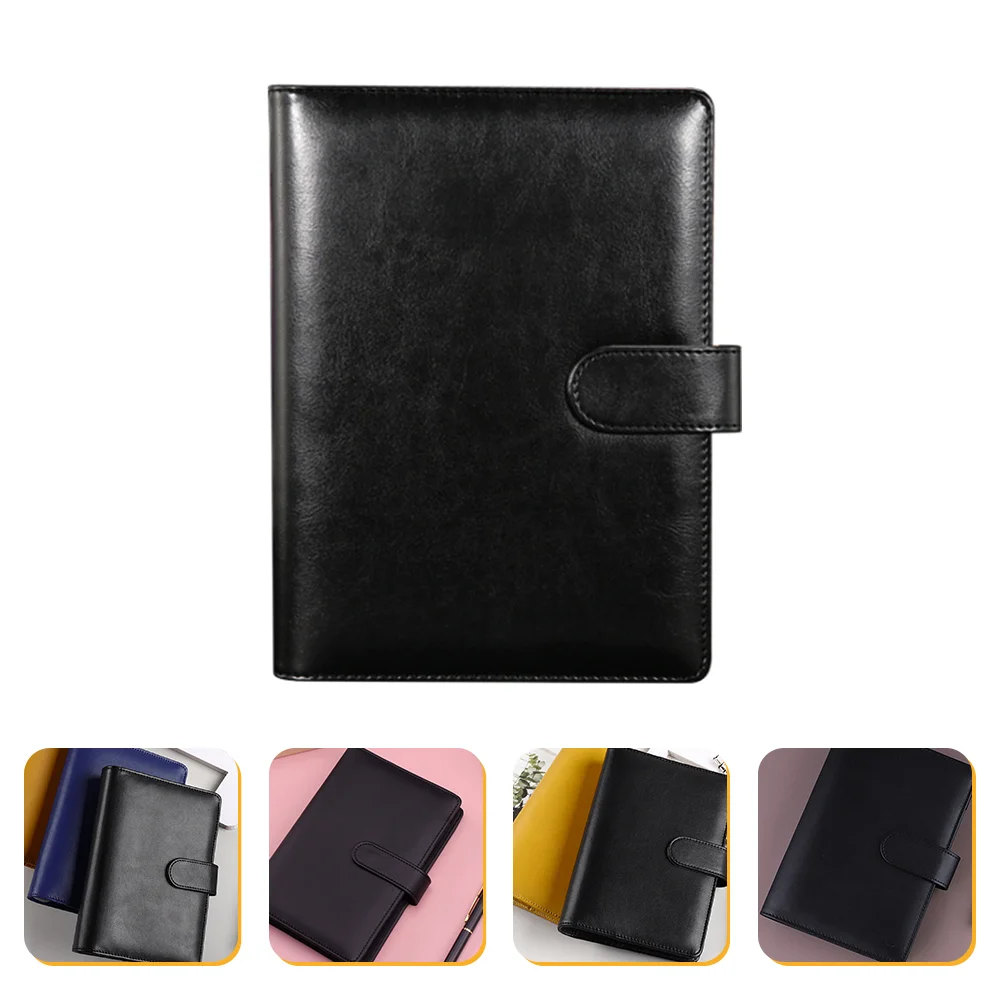 

Leather Notepad Cover Refillable Ring Binder Loose Leaf Planner Without Filler Paper