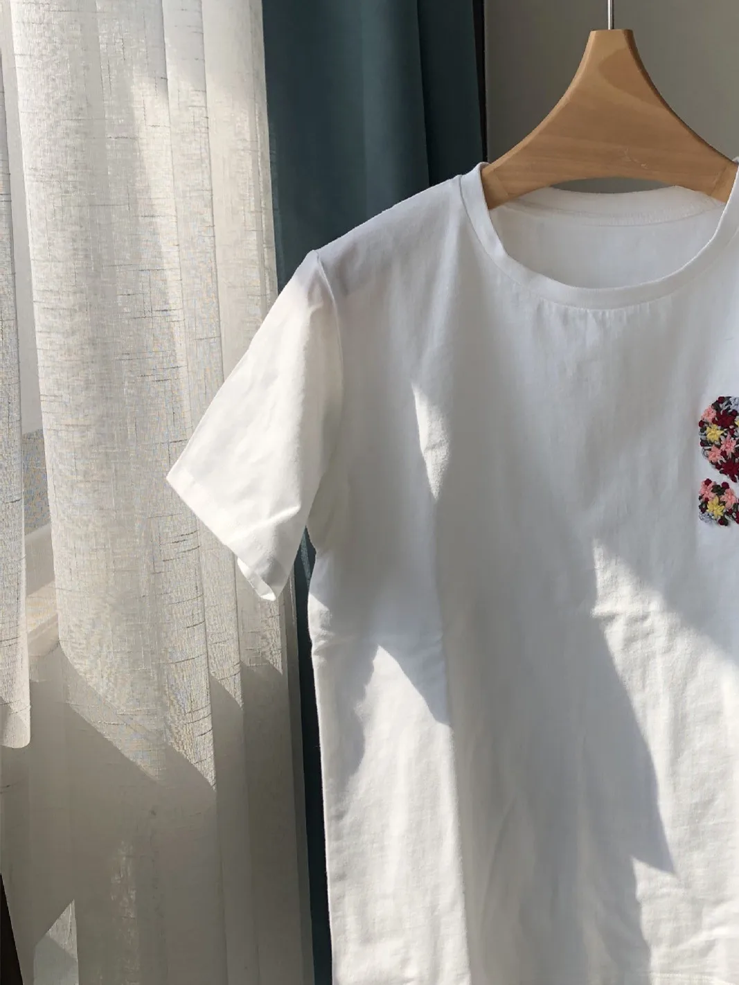 

Letter Embroidery Crochet Women's O-Neck T Shirt Ladies Short Sleeve Simple Casual Tee Top All-Match 2022 Summer New