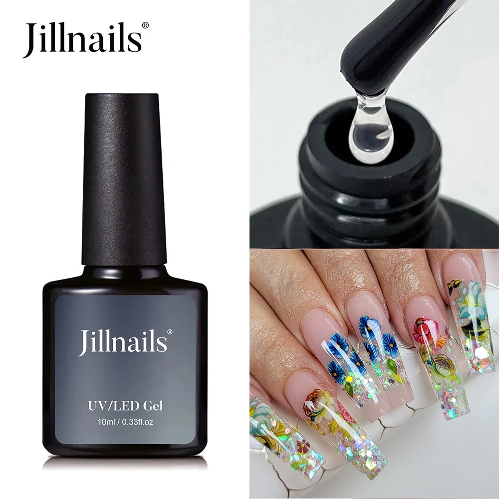 

Переводная фольга Jillnails, гель-клей для ногтей, 10 мл