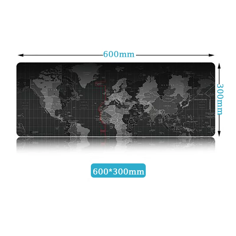 Коврик для мыши большой игровой коврик компьютерный резиновая карта мира