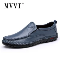 breathable genuine leather men shoes summer slip on loafers men casual leather shoes blue flats hot sale driving shoes moccasins