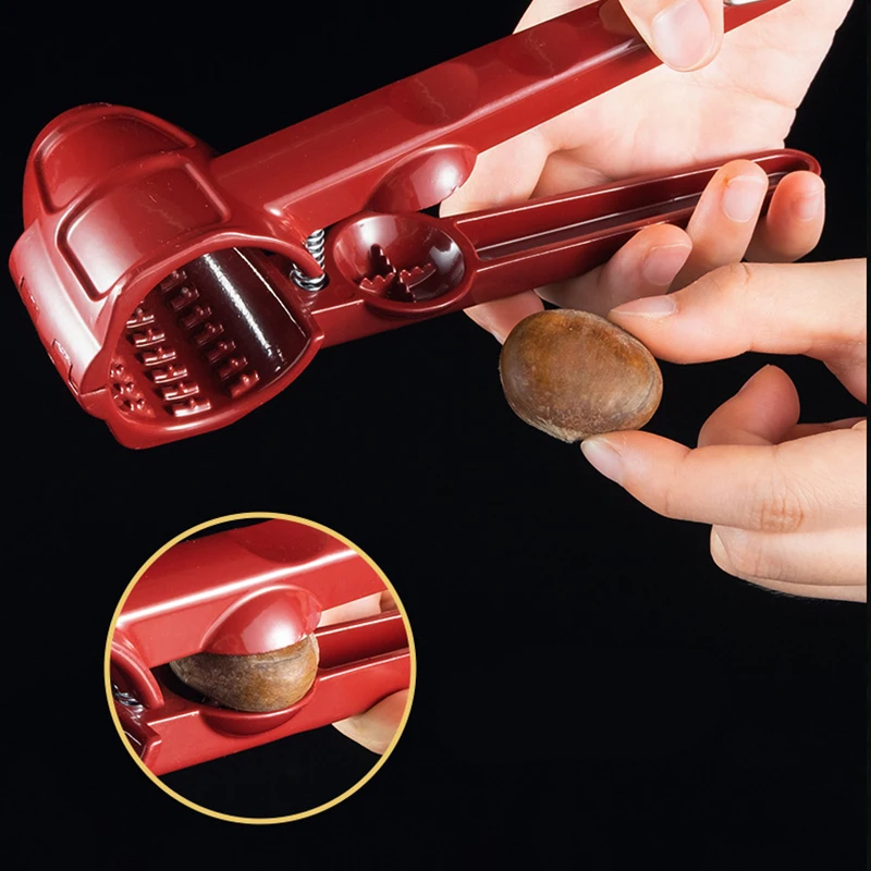 

1pc Nutcracker Sheller Clip Funnel Nut Cracker Splash Proof Nutcracker Metal Sheller Kitchen Walnut Cracker Portable Opener Tool