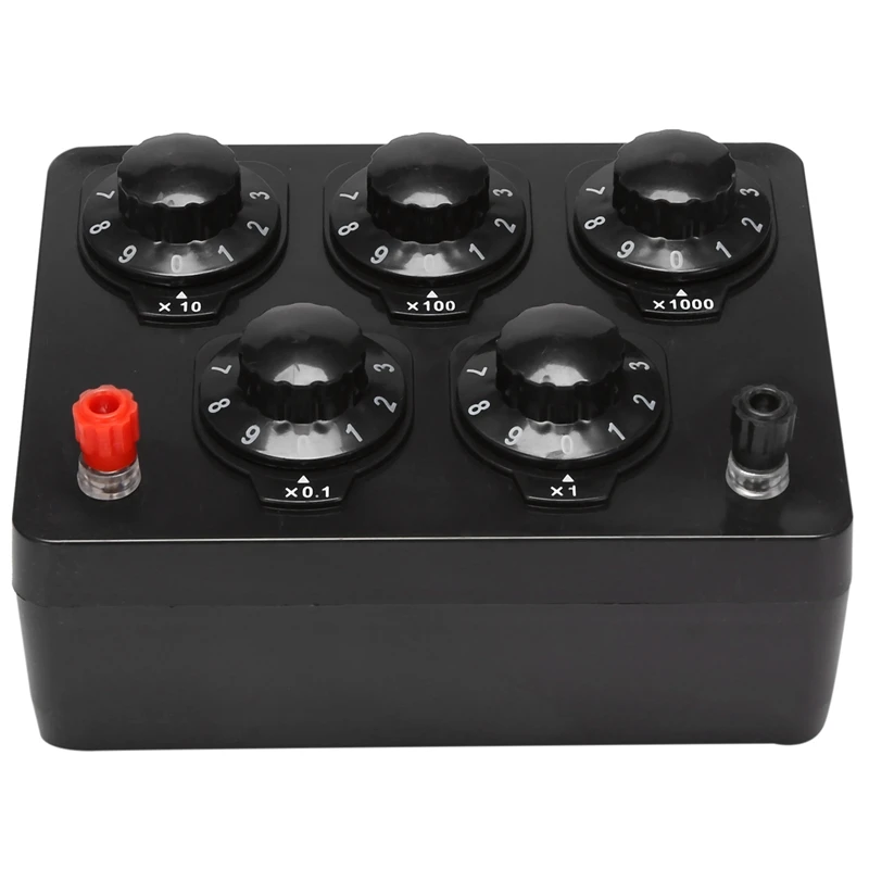 Черный блок сопротивления железный переменный десятичный резистор 0-9999 9 Ом 165X125x60