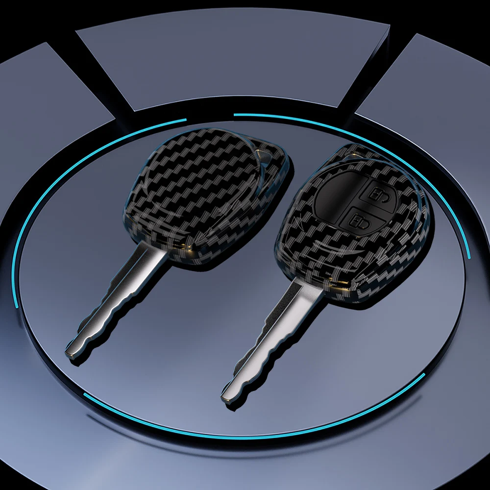 Чехол для автомобильного ключа из углеродного волокна Suzuki SX4 Swift Liana Vitara Jimny Alto Ignis