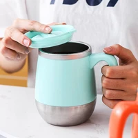500ml modern milk mug anti slip handgrip stylish mug portable non slip coffee mug cup for restaurant water cup