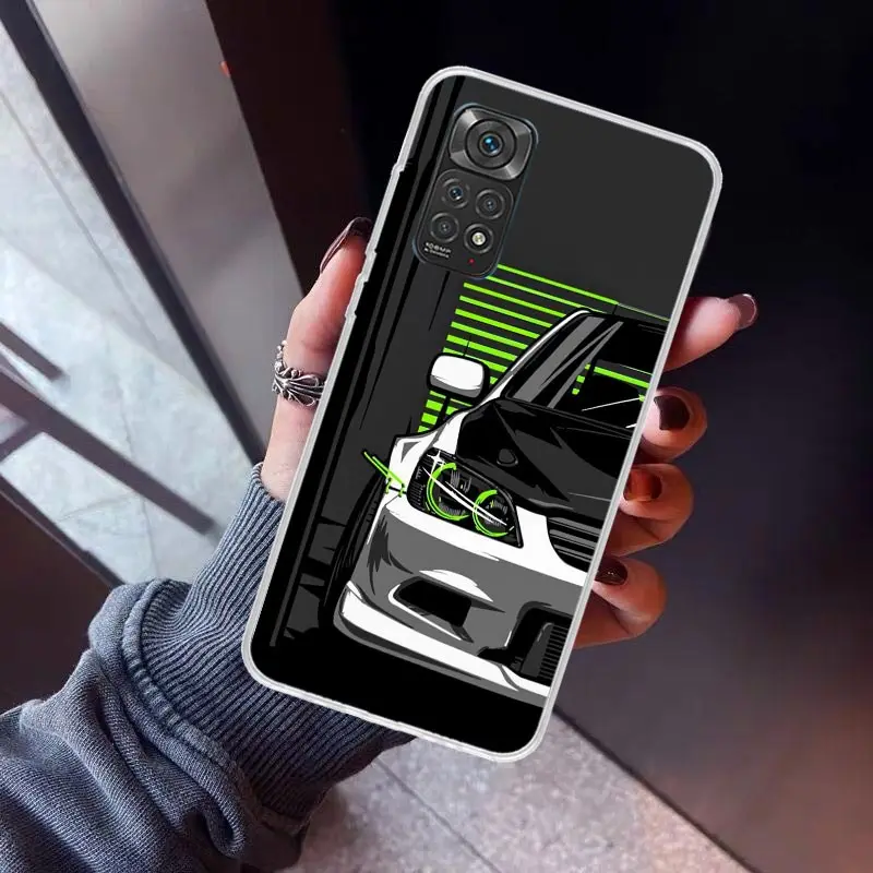 JDM Tokyo Drift Sports Car Male Men Phone Case for Xiaomi Redmi Note 13 12S 12 11S 11 11E 11T 10S 10 Pro Plus 9 9S 8 8T 7 5G Sof
