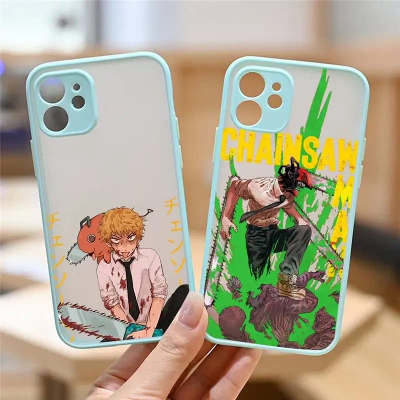 

Chainsaw Man japan anime Phone Case matte transparent For iphone 11 12 13 7 8 plus mini x xs xr pro max cover