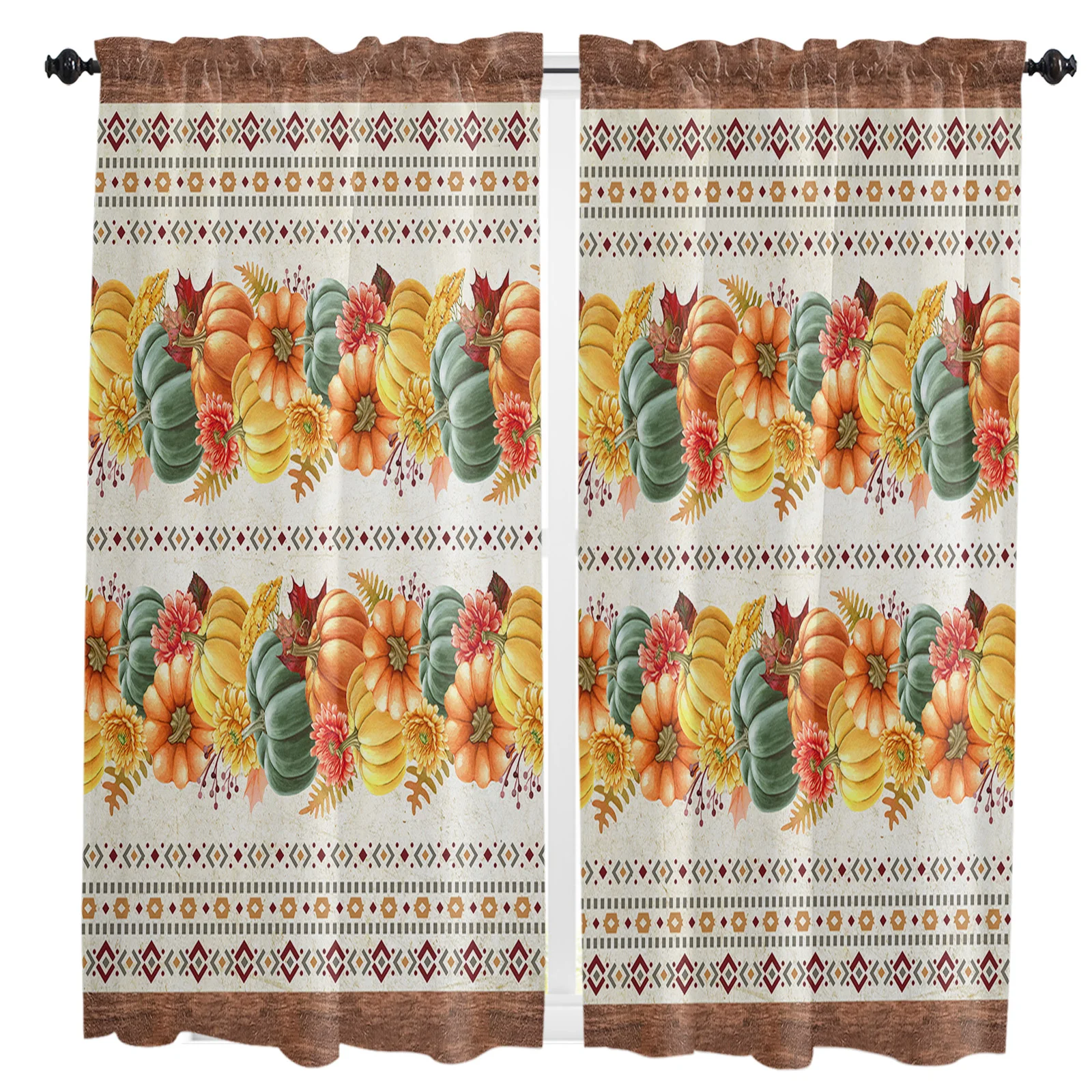 

Декоративное окно из клена с тыквой на День Благодарения