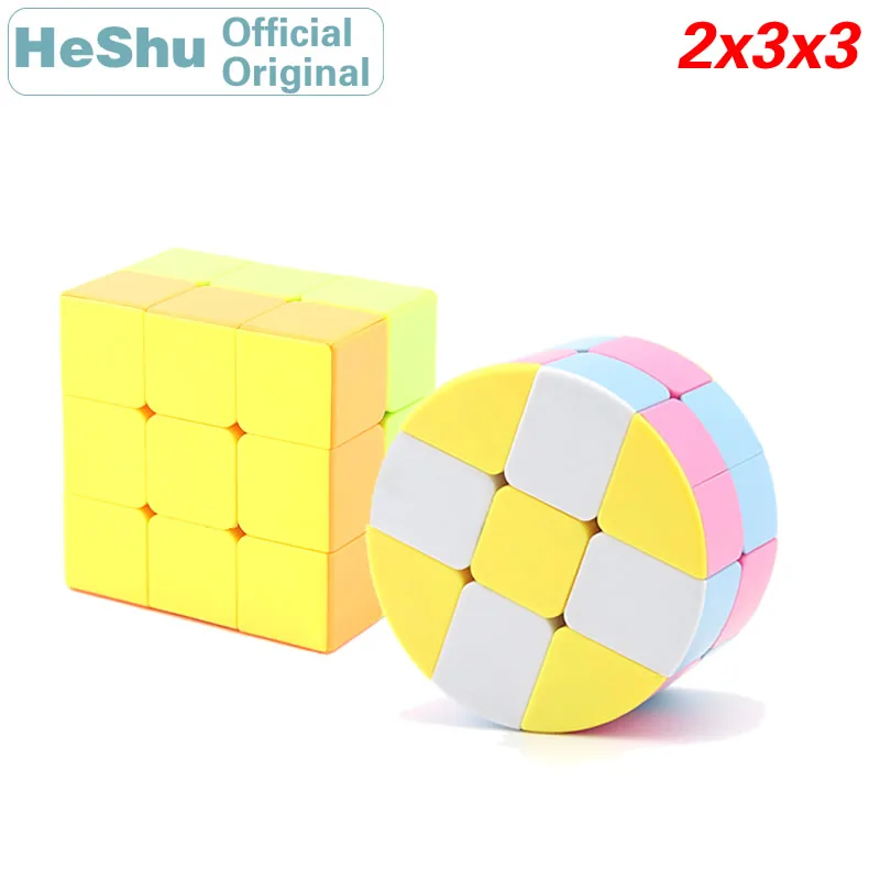 HeShu Square Cylinder 2x3x3 Magic Cube Neo Speed Twisty Puzzle Brain Teasers Challenging Educational Toys For Children