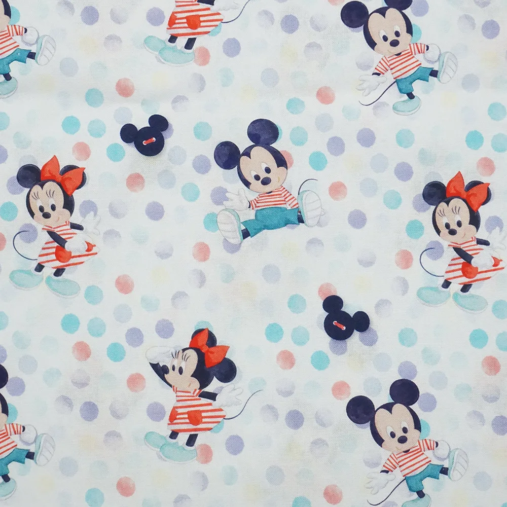 Wdith 110 см Дамбо Минни Микки Лило и Стич хлопчатобумажная ткань Disney для шитья