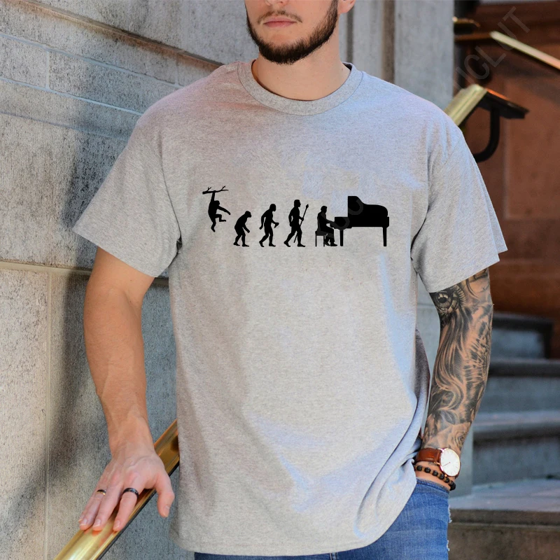 Футболка мужская летняя футболка Evolution Piano Player Pianist забавные мужские топы модные