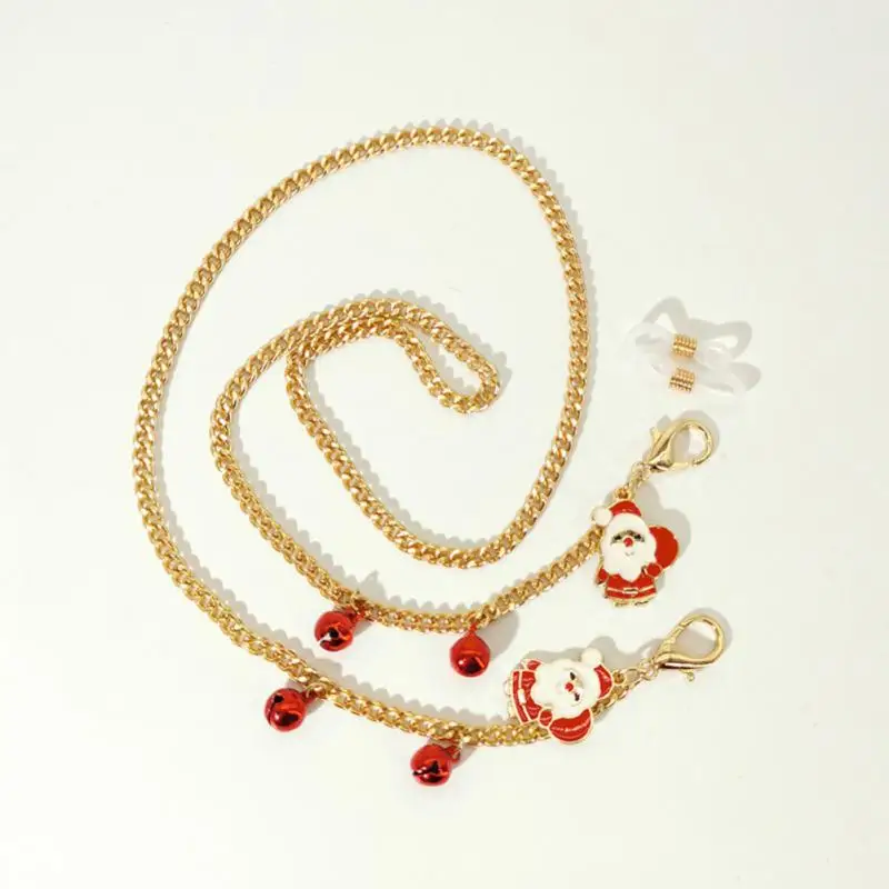 Новинка 2022 Рождественская маска цепочка для очков ремешки металлическая на