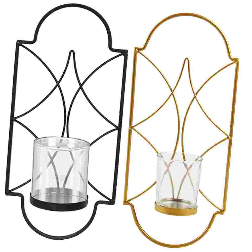 

2pcs Wall Sconces Holder Wall-mounted Candleholder Decoration Wall