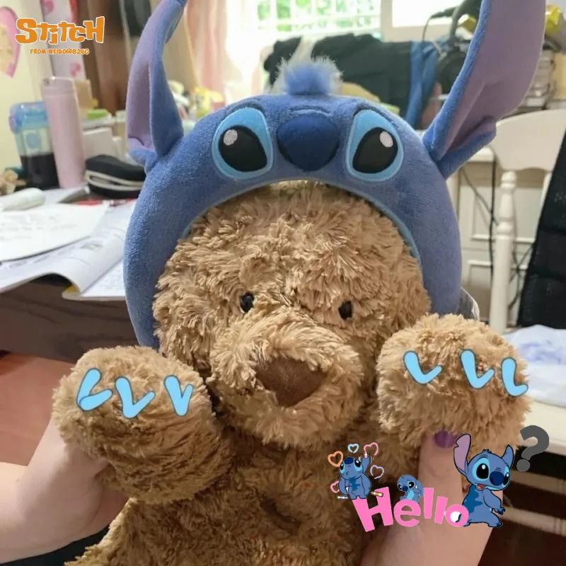 

Anime Stitch Plush Headband Cute Girl Cartoon Wash Face Headgear Soft Student Daily Decor Jewelry Hair Accessory Headdress Gift