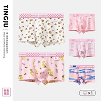 mens underwear boxer antibacterial cotton 9 summer pink cute cartoon pants 3pcs