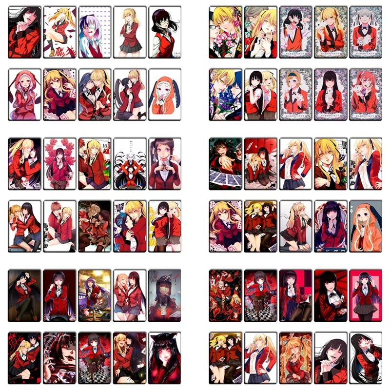 

10Pcs/Set Anime Kakegurui Stickers For Motorcycle Skateboard Phone Diary Scrapbook Decals Crystal Bus Card Stickers Fans Gift