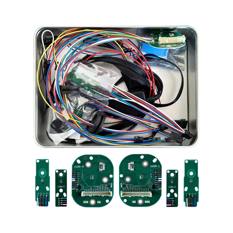 

Icedriver для AUDI A4 RS4 DRL RGB разноцветсветодиодный светодиодные панели 2017-2019 дневные ходовые огни красный синий RGBW лампы с демоном